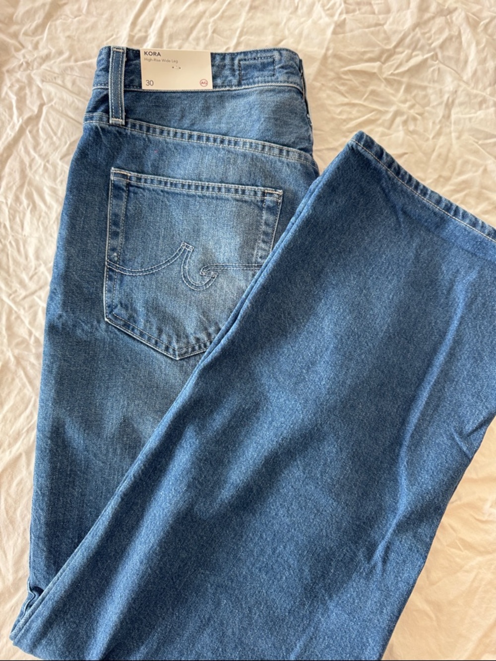 NWR AG Adriano Goldschmied Kora Wide-Leg High-Rise Jeans - Picture 4 of 5